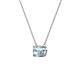 3 - Juliana 5.00 mm Round Aquamarine Solitaire Pendant Necklace 