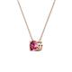 3 - Juliana 5.00 mm Round Pink Tourmaline Solitaire Pendant Necklace 