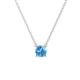 1 - Juliana 5.00 mm Round Blue Topaz Solitaire Pendant Necklace 