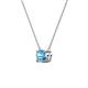 3 - Juliana 5.00 mm Round Blue Topaz Solitaire Pendant Necklace 