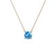 1 - Juliana 5.00 mm Round Blue Topaz Solitaire Pendant Necklace 