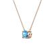 3 - Juliana 5.00 mm Round Blue Topaz Solitaire Pendant Necklace 