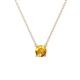 1 - Juliana 5.00 mm Round Citrine Solitaire Pendant Necklace 