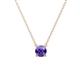 1 - Juliana 5.00 mm Round Iolite Solitaire Pendant Necklace 