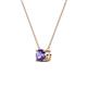 3 - Juliana 5.00 mm Round Iolite Solitaire Pendant Necklace 