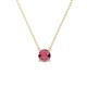 1 - Juliana 5.00 mm Round Rhodolite Garnet Solitaire Pendant Necklace 