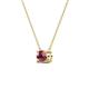 3 - Juliana 5.00 mm Round Rhodolite Garnet Solitaire Pendant Necklace 