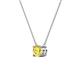 3 - Juliana 5.00 mm Round Lab Created Yellow Sapphire Solitaire Pendant Necklace 