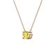 3 - Juliana 5.00 mm Round Lab Created Yellow Sapphire Solitaire Pendant Necklace 