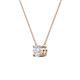 3 - Juliana 5.00 mm Round White Sapphire Solitaire Pendant Necklace 