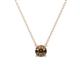 1 - Juliana 5.00 mm Round Smoky Quartz Solitaire Pendant Necklace 