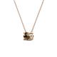 3 - Juliana 5.00 mm Round Smoky Quartz Solitaire Pendant Necklace 