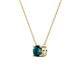 3 - Juliana 5.00 mm Round London Blue Topaz Solitaire Pendant Necklace 