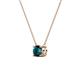 3 - Juliana 5.00 mm Round London Blue Topaz Solitaire Pendant Necklace 