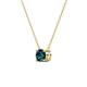 3 - Juliana 5.00 mm Round Blue Diamond Solitaire Pendant Necklace 