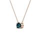 3 - Juliana 5.00 mm Round Blue Diamond Solitaire Pendant Necklace 