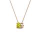 3 - Juliana 5.00 mm Round Yellow Diamond Solitaire Pendant Necklace 