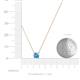 4 - Juliana 5.00 mm Round Blue Topaz Solitaire Pendant Necklace 