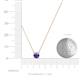 4 - Juliana 5.00 mm Round Iolite Solitaire Pendant Necklace 
