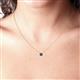 5 - Juliana 5.00 mm Round Blue Diamond Solitaire Pendant Necklace 