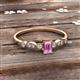 3 - Kiara Desire Emerald Cut Pink Sapphire and Round Diamond Engagement Ring 