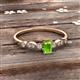 3 - Kiara Desire Emerald Cut Peridot and Round Diamond Engagement Ring 