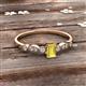 3 - Kiara Desire Emerald Cut Yellow Sapphire and Round Diamond Engagement Ring 