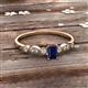 3 - Kiara Desire Emerald Cut Blue Sapphire and Round Diamond Engagement Ring 