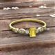 3 - Kiara Desire Emerald Cut Yellow Sapphire and Round Diamond Engagement Ring 