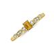 4 - Kiara Desire Emerald Cut Citrine and Round Diamond Engagement Ring 