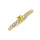 4 - Kiara Desire Emerald Cut Yellow Sapphire and Round Diamond Engagement Ring 