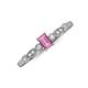 4 - Kiara Desire Emerald Cut Pink Sapphire and Round Diamond Engagement Ring 