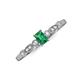 4 - Kiara Desire Emerald Cut Emerald and Round Diamond Engagement Ring 