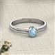 2 - Diana Desire Oval Cut Aquamarine Solitaire Engagement Ring 