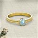2 - Diana Desire Oval Cut Aquamarine Solitaire Engagement Ring 