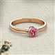 2 - Diana Desire Oval Cut Pink Tourmaline Solitaire Engagement Ring 