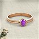 2 - Diana Desire Oval Cut Amethyst Solitaire Engagement Ring 