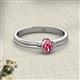 2 - Diana Desire Oval Cut Pink Tourmaline Solitaire Engagement Ring 