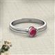 2 - Diana Desire Oval Cut Rhodolite Garnet Solitaire Engagement Ring 