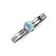 3 - Diana Desire Oval Cut Aquamarine Solitaire Engagement Ring 