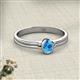 2 - Diana Desire Oval Cut Blue Topaz Solitaire Engagement Ring 