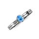 3 - Diana Desire Oval Cut Blue Topaz Solitaire Engagement Ring 