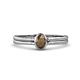 1 - Diana Desire Oval Cut Smoky Quartz Solitaire Engagement Ring 