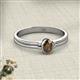 2 - Diana Desire Oval Cut Smoky Quartz Solitaire Engagement Ring 