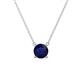 1 - Juliana 6.00 mm Round Blue Sapphire Solitaire Pendant Necklace 