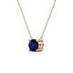3 - Juliana 6.00 mm Round Blue Sapphire Solitaire Pendant Necklace 