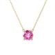 1 - Juliana 6.00 mm Round Pink Sapphire Solitaire Pendant Necklace 