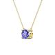 3 - Juliana 6.50 mm Round Tanzanite Solitaire Pendant Necklace 