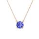 1 - Juliana 6.50 mm Round Tanzanite Solitaire Pendant Necklace 