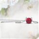 2 - Juliana 6.00 mm Round Ruby Solitaire Pendant Necklace 